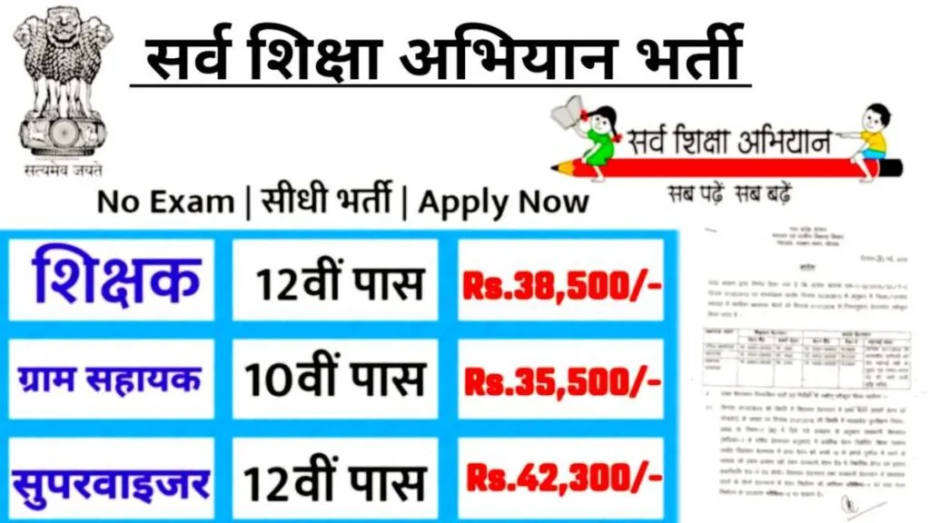 SSA Vacancy Online Exam: समग्र शिक्षा विभाग में 35100+ पदों पर सरकारी भर्ती, नौकरी पाने का सुनहरा मौका